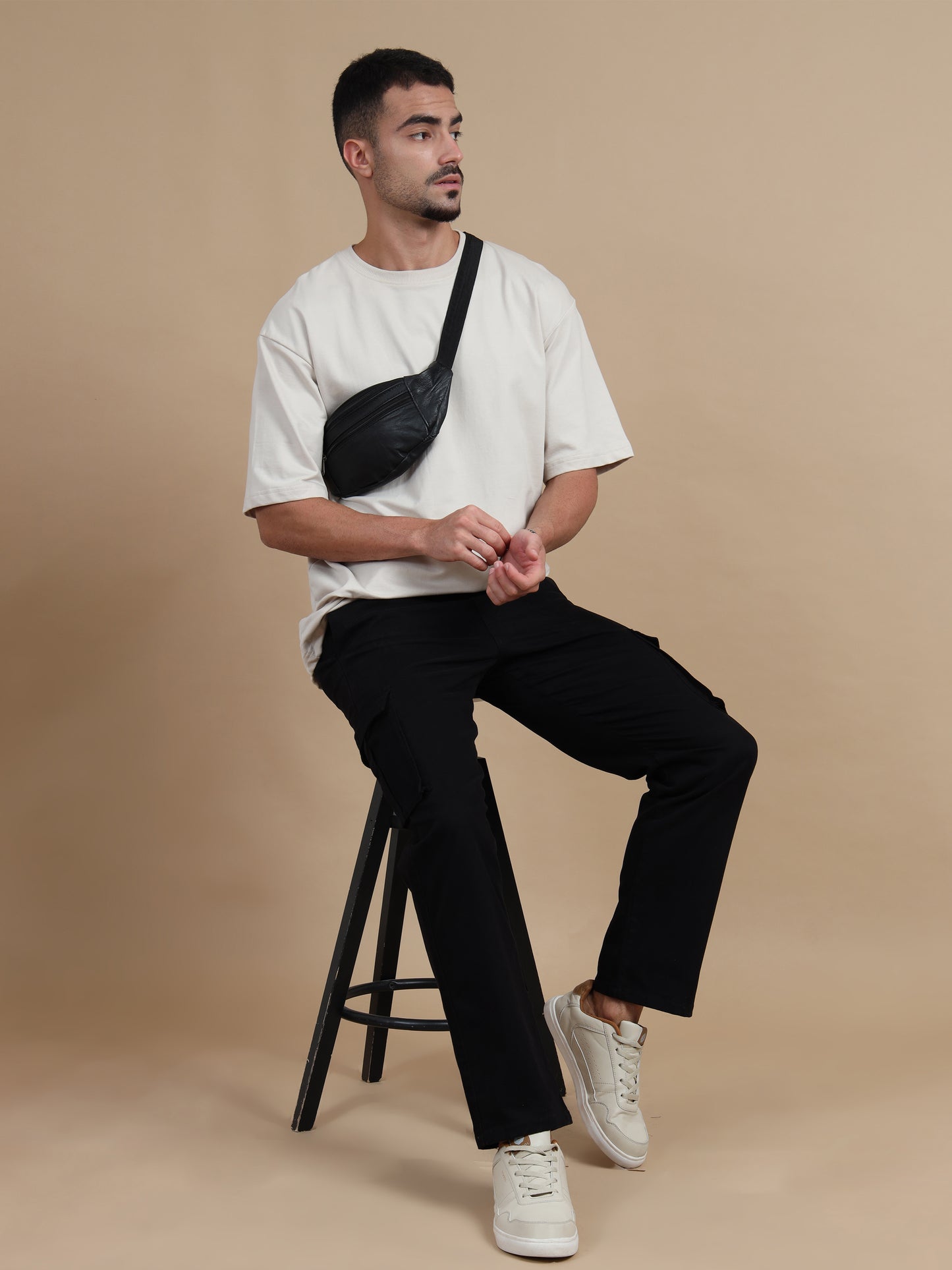 Black Cargo Pants for Men