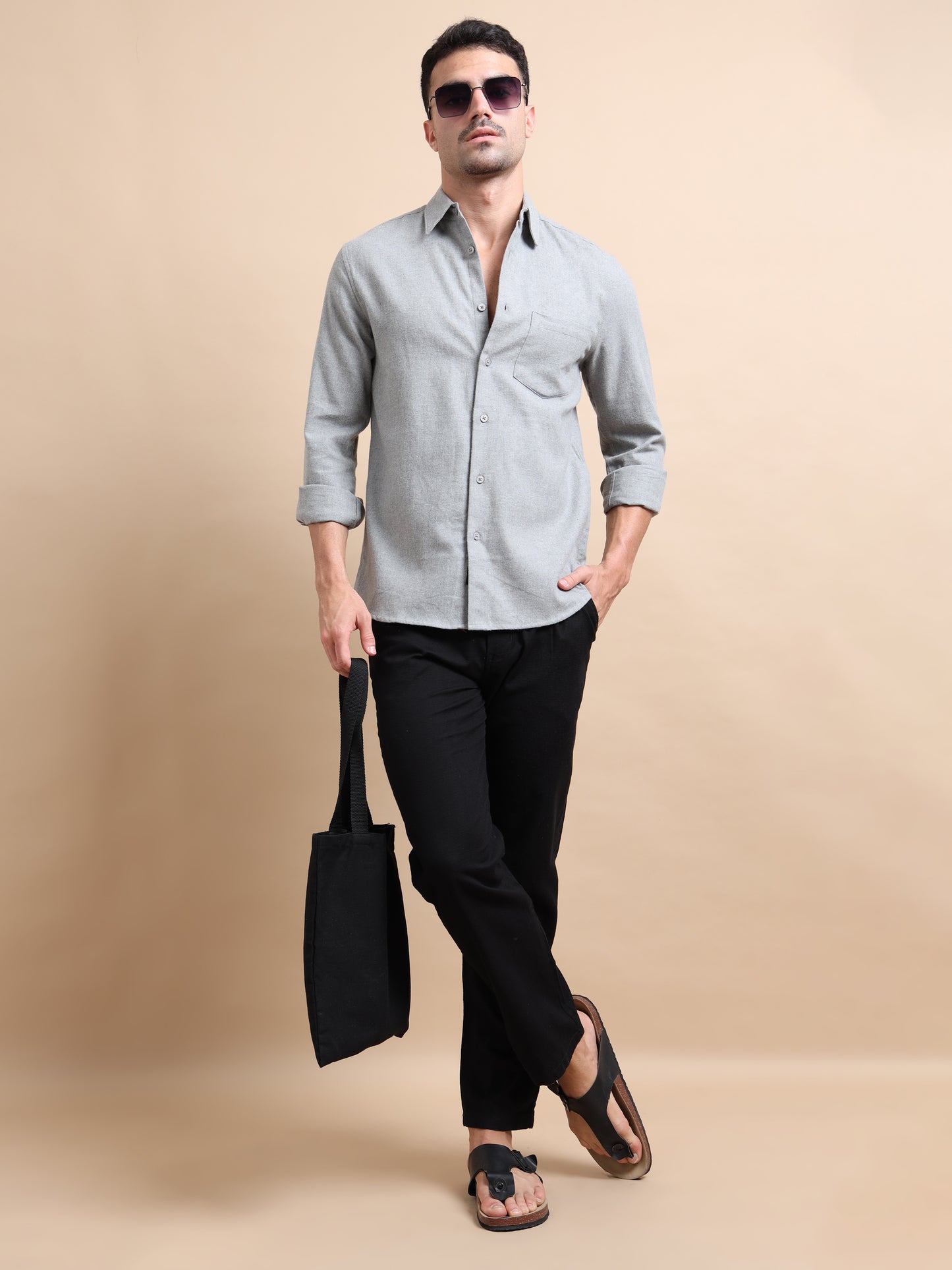 Elite Black Pleated Trouser For Men