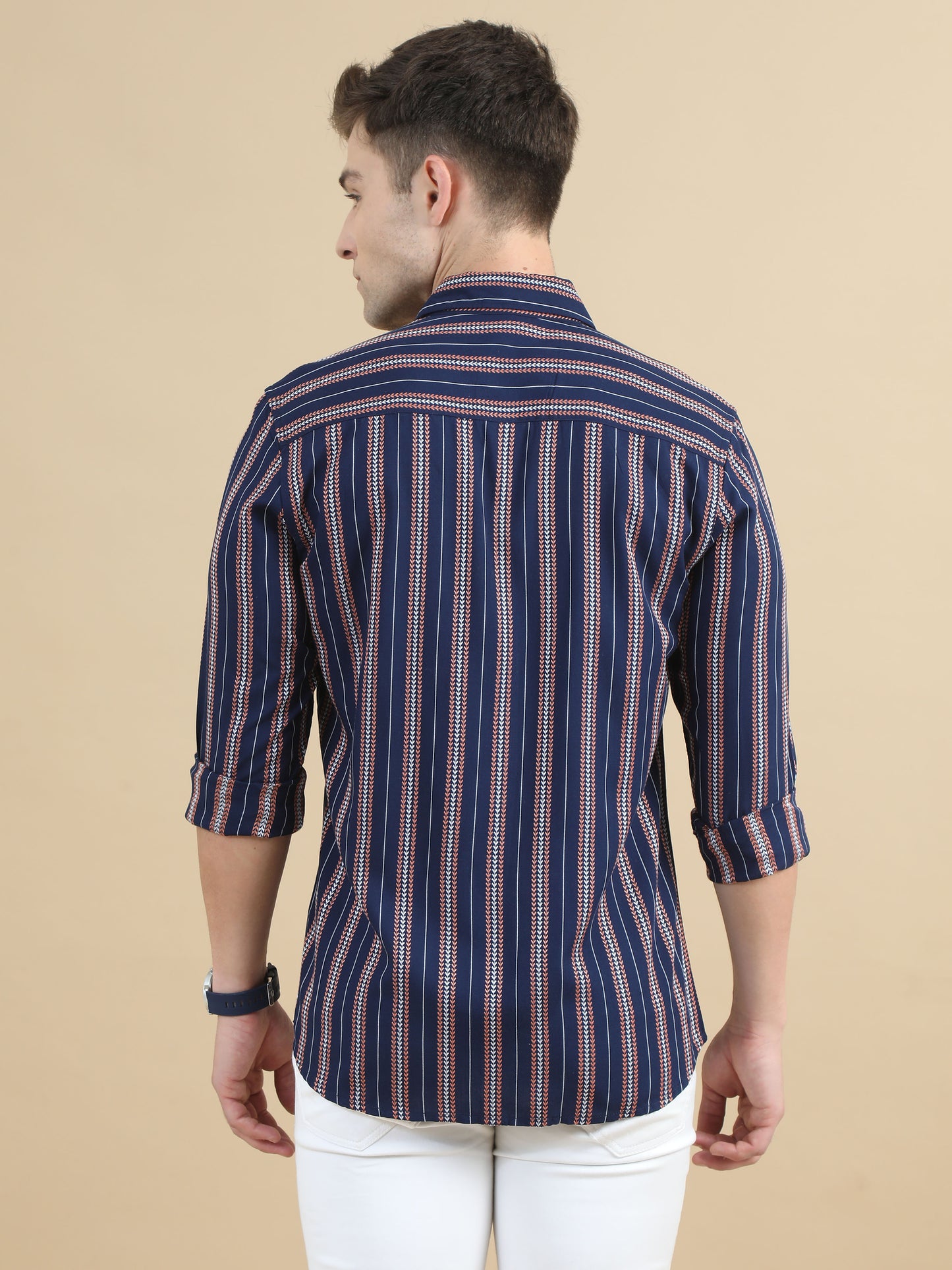 Navy Stripe Shirt For Men