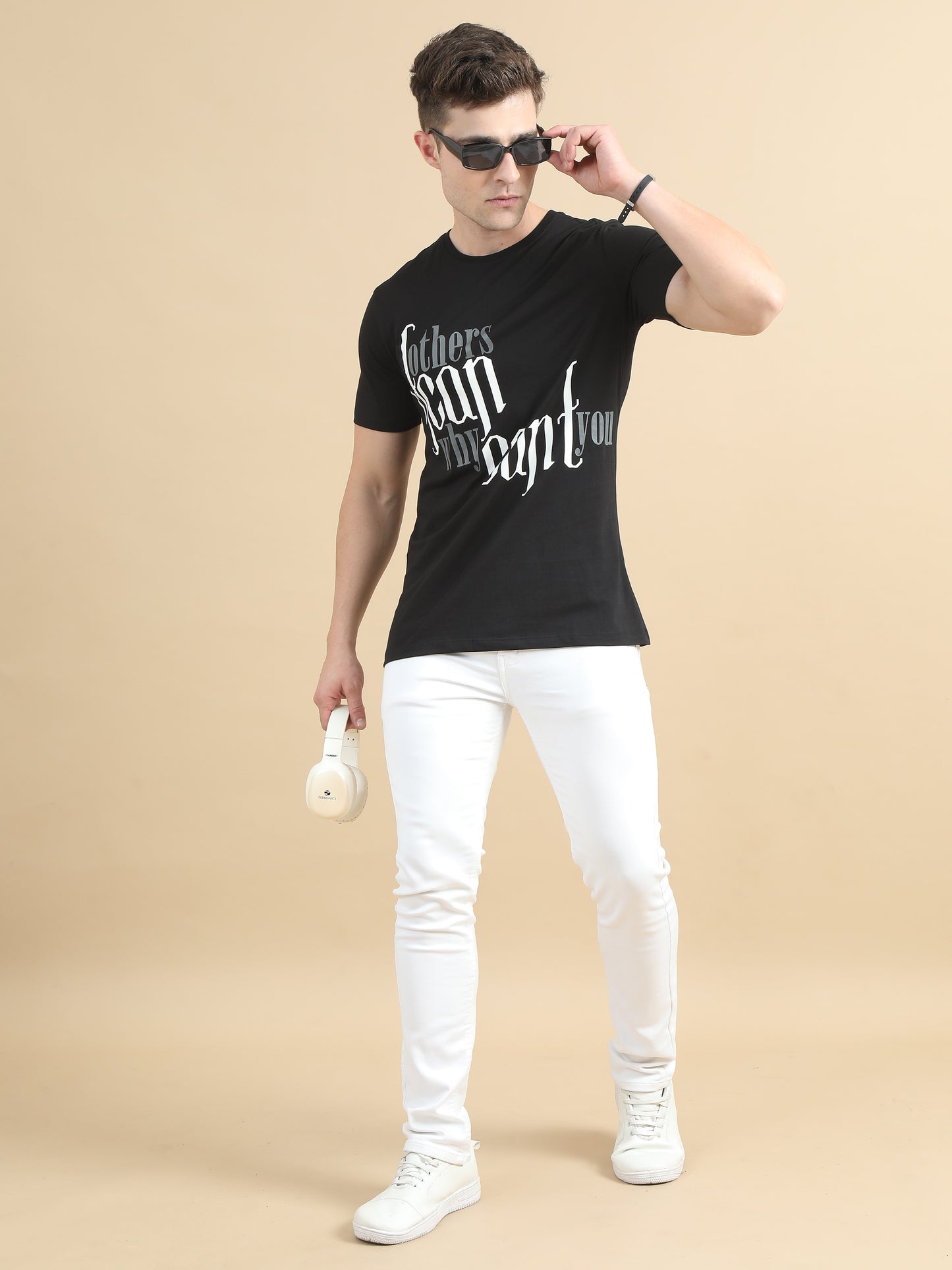 Men black printed t Shirt