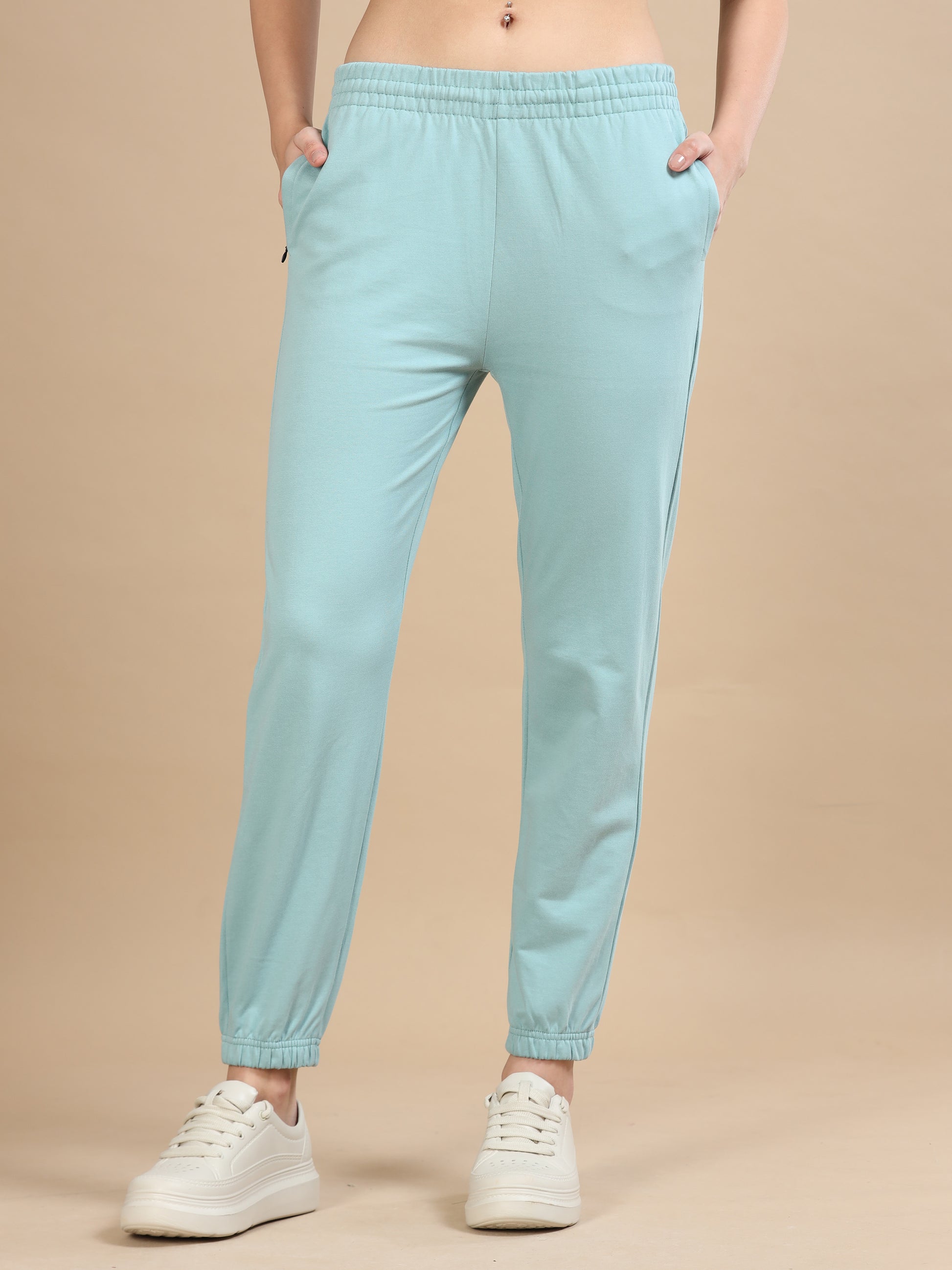 Slim Fit Light Blue Womens Joggers