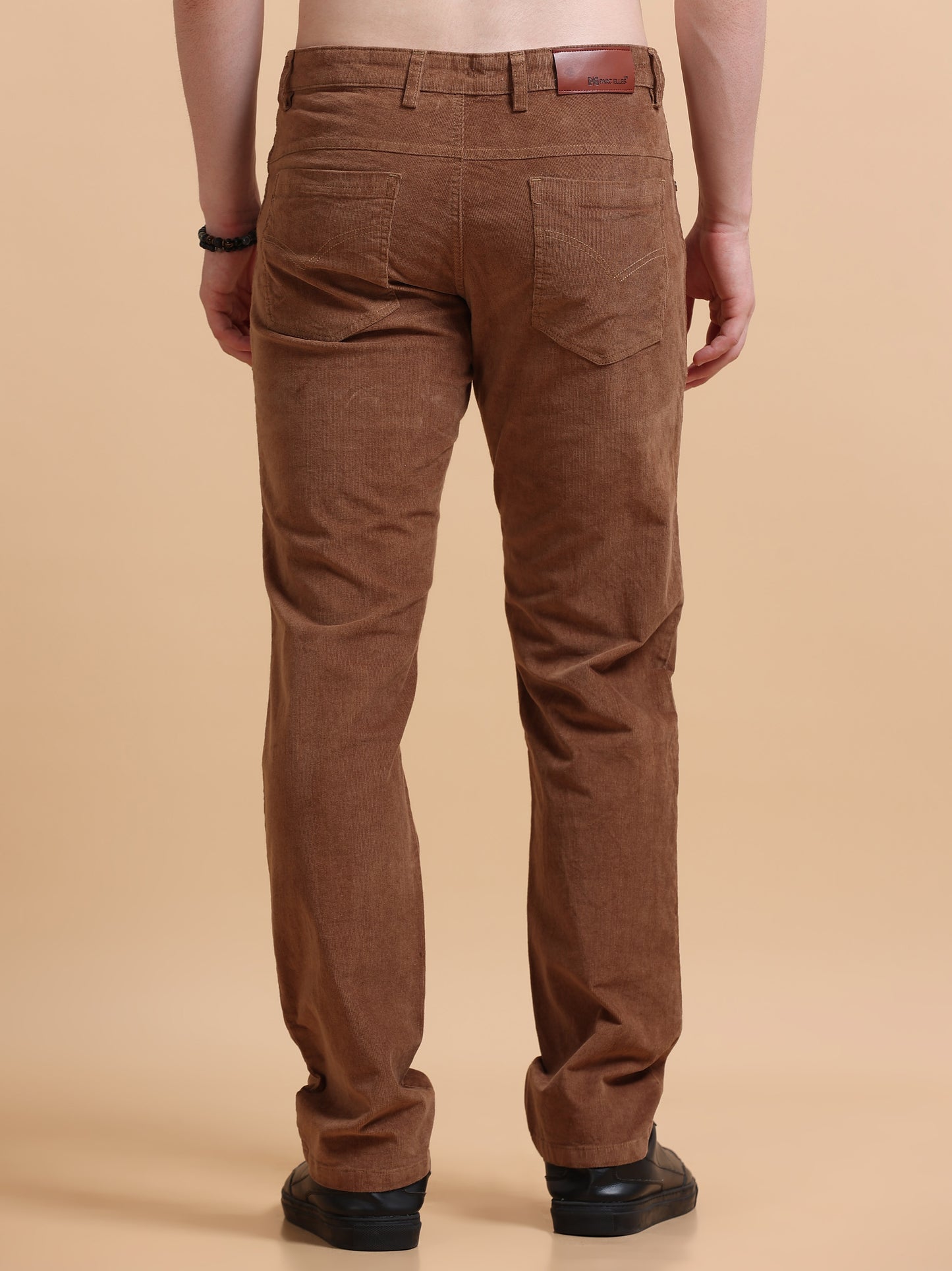 Men Corduroy Trousers-Khaki